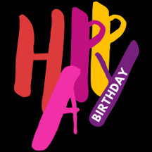 colorful happy typography