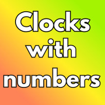 Clocks with numbers with Frenchie