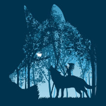 India sobre lobo