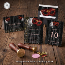 Masquerade Suite Ruby Red Mask