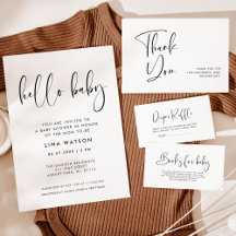 Elegant & Modern Black and White Baby Shower