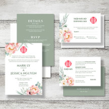 Vietnamese Peony Wedding Set (No. 1314)