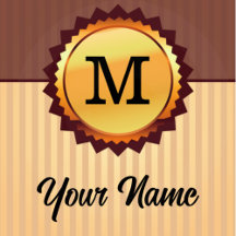 Gold Seal Name and Monogram