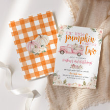 Little Pumpkin Girl's Pink Floral Harvest Truck
