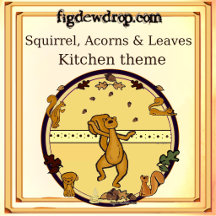 Kitchen Squirrel Acorn & Leaves