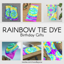 Trippy Rainbow Tie Dye Birthday Gifts