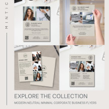 Modern Neutral Minimal Corporate Business Flyers