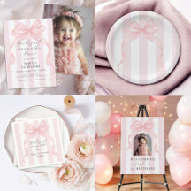 Girls Just Wanna Be One Pink Bow 1st Birthday