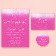 Glam Hot Pink Bat Mitzvah
