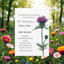 Purple Thistle Botanical Wedding collection