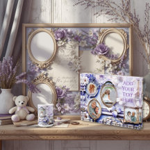 Lavender Heirloom Floral Photo Collage 