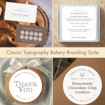 Classic Typography Small Bakery Branding Suite