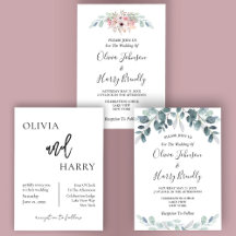 Elegant Modern Wedding Invitations