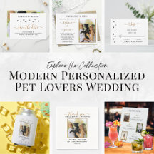 Modern Personalized Pet Lovers Wedding Suite