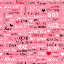 Love Forever - Valentine's Day Typography Pattern