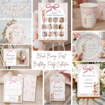 Blush Bunny First Birthday Party Collection