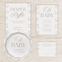 Minimal Beige Gender Neutral Baby Shower