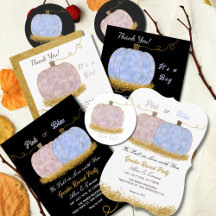 Pink or blue gold Pumpkin Gender Reveal