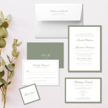 Formal Elegant Muted Sage Green Wedding