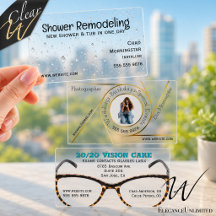 Clear or Frosted Plastic Business Cards 
