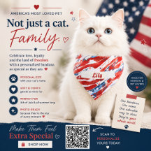Patriotic Pet Bandanas USA 250 4th of July