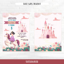 Dreamy Princess Riding Unicorn Birthday Party