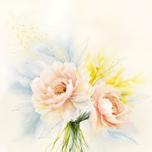 bunch of flowers watercolour thank you cards