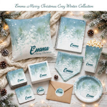 Teal Christmas Forest - Personalized Holiday Gifts