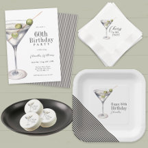 Martini Cocktail 60th Birthday Party Collection