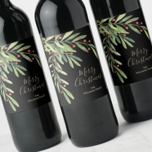 CHRISTMAS BEVERAGE LABELS