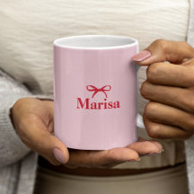 Personalized Pink & Red Bow Name Collection