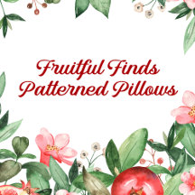Faithful Finds Pink Pomegranate Patterned Pillow