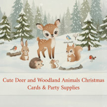 Cute Deer & Woodland Animals Christmas Collection