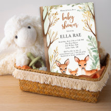 Woodland Baby Deer Shower Collection