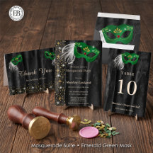 Masquerade Suite Emerald Green Mask