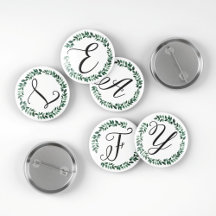 Minimalist Botanical Wreath Monograms