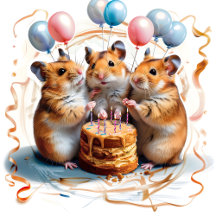 3 Hamsters Birthday Party