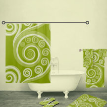 Abstract Koru Unfurling Fern Frond Bath