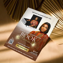 Stylish Brown & Gold Book Launch Author Collection