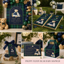 Preppy Polo Teddy Bear Baby Shower