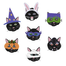 Nine Lives Black Cat in Costume Halloween Parade