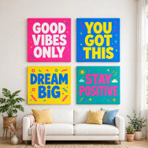 Colorful Motivational Canvas Collection