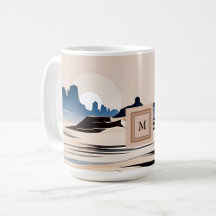 Modern abstract southwestern desert monogram