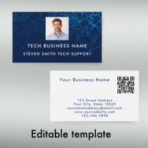 Blue Modern Tech Business Professional Custom