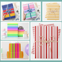 Elegant, Modern and Fun Striped Wrapping Paper