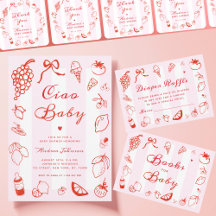 Ciao Baby Italian Hand Drawn Baby Shower Suite