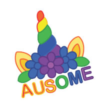 Autism Ausome Unicorn Horn Floral ASD Gift Wraps