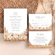 Terracotta Wildflower Mountain Wedding Suite