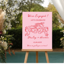 hand drawn heart couple whimsical wedding