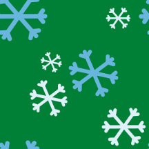 Green Snowflake/Snowman Christmas